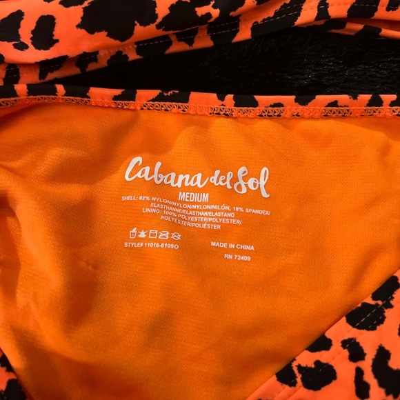 NWT- SUPER CUTE BRIGHT ORANGE LEOPARD BIKINI SZ M - Picture 5 of 5
